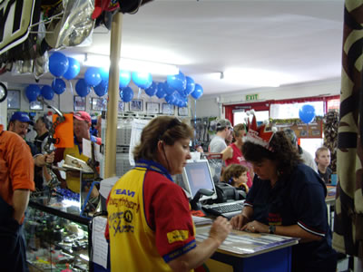 Business was brisk from early morning and there are plenty of balloons left